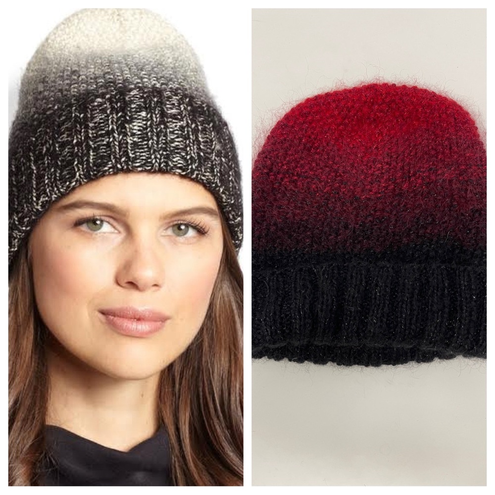 Eugenia Kim Asha Beanie in Red and Black NWOT *FINAL PRICE*